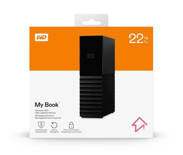 西部数据推出22TB/44TB My Book桌面硬盘 售价高达1500美元