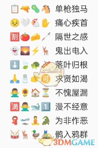 《卡普喔》emoji猜成语全部答案2023